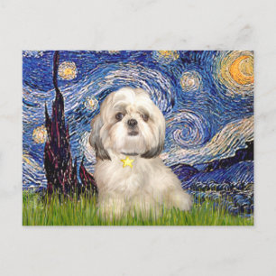 Cartão Postal Starry Night - Shih Tzu (Y)