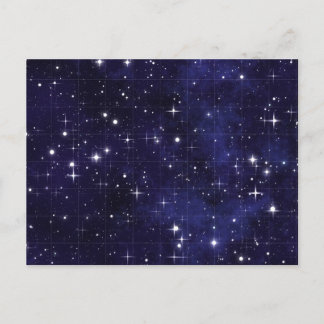 Cartão Postal Starry Night Sky Grid