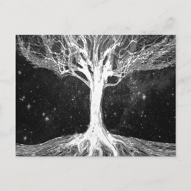 Cartão Postal Starry Night Tree of Life (Frente)