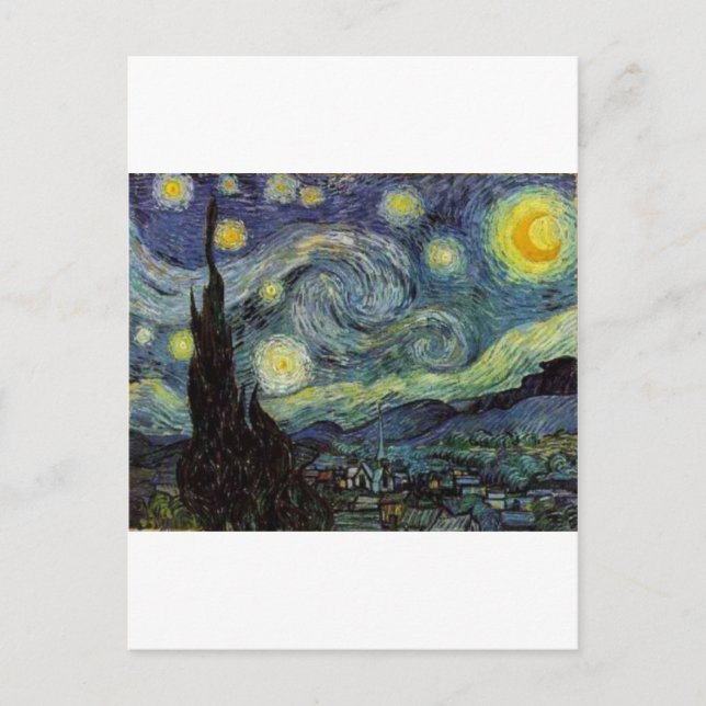 Cartão Postal Starry Night - van Gogh (Frente)