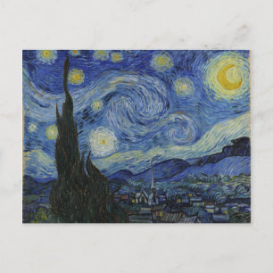 Cartão Postal Starry Night Vincent van Gogh Painting