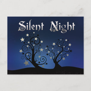 Cartão Postal Starry Trees Silent Night