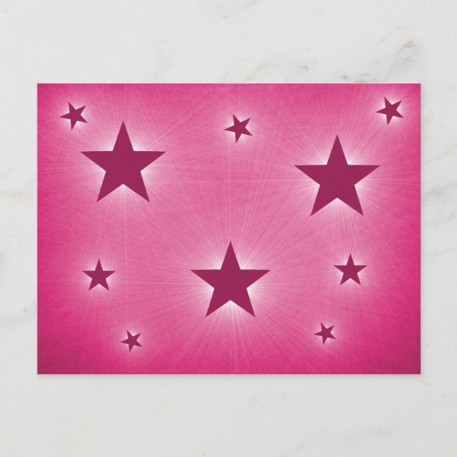 Cartão Postal Stars in the Night Sky Postcard, Magenta (Frente)