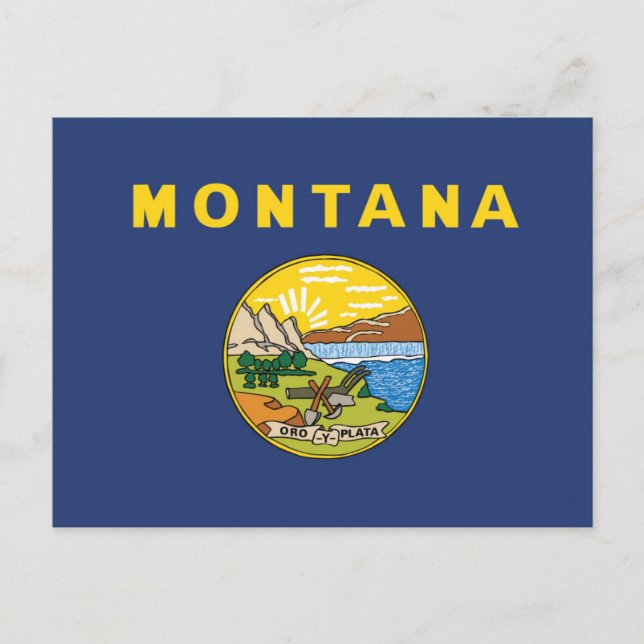 Cartão Postal State Flag of Montana, EUA (Frente)