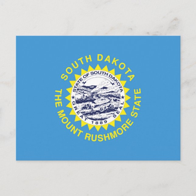 Cartão Postal State Flag of South Dakota, EUA (Frente)