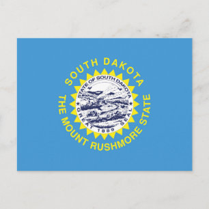 Cartão Postal State Flag of South Dakota, EUA