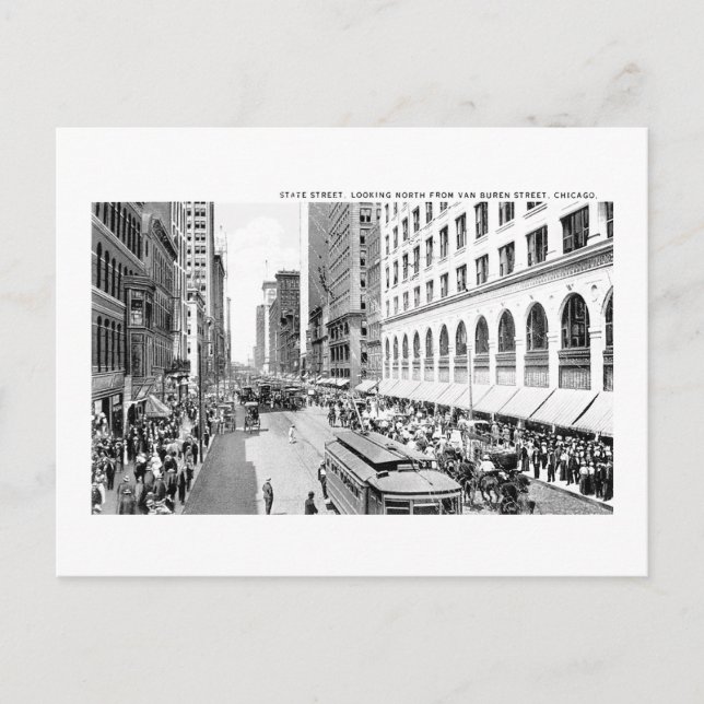 Cartão Postal State Street, Chicago, Illinois (Frente)