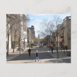 Cartão Postal State Street Madison Wisconsin Library Mall