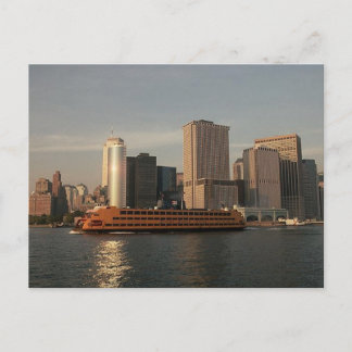 Cartão Postal Staten Island Ferry & Twin Towers Na Visão Memoria