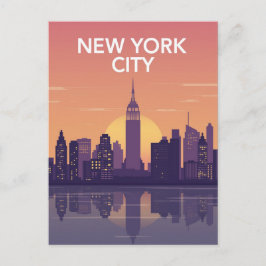 Cartão Postal Statue of Liberty Bold Graphic Est 1886