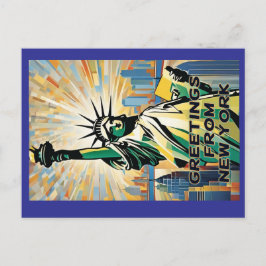 Cartão Postal Statue of Liberty Greeting