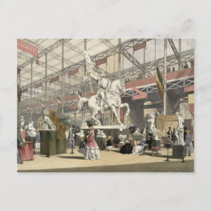 Cartão Postal Statues in the Belgium section of the Great Exhibi