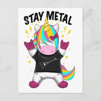 Cartão Postal Stay metal unicorn