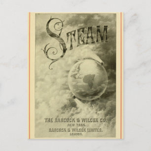 Cartão Postal Steam Executa O Mundo 1904