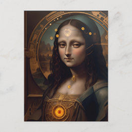 Cartão Postal Steam Punk Mona Lisa