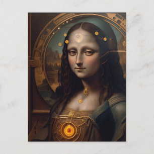Cartão Postal Steam Punk Mona Lisa