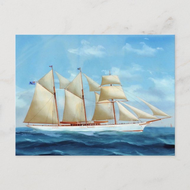 Cartão Postal Steam Yacht Lady Torfrida 1910 (Frente)