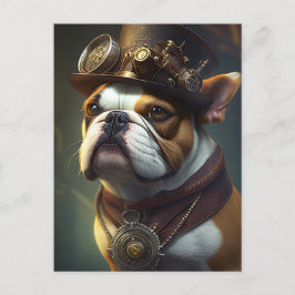 Cartão Postal Steampunk Bulldog