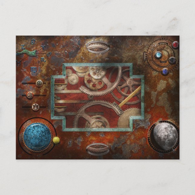 Cartão Postal Steampunk - Caixa de Pandora (Frente)