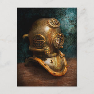Cartão Postal Steampunk - Diving - O capacete de mergulho