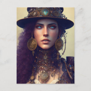 Cartão Postal Steampunk Goddese