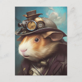 Cartão Postal Steampunk Guiné Pig