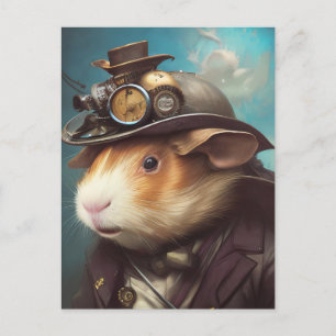 Cartão Postal Steampunk Guiné Pig