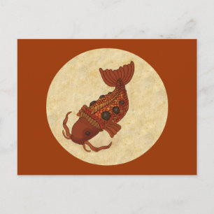 Cartão Postal Steampunk Koi