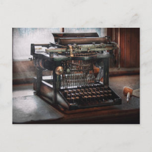 Cartão Postal Steampunk - Máquina de Escrever - Uma máquina de e
