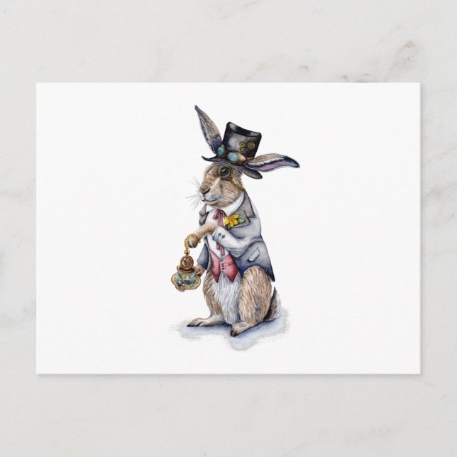 Cartão Postal Steampunk March Hare (Frente)