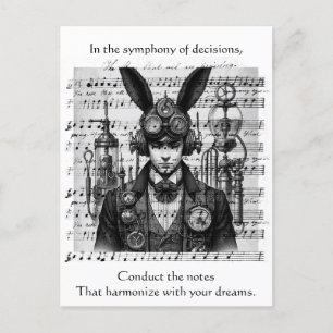 Cartão Postal Steampunk Music Man