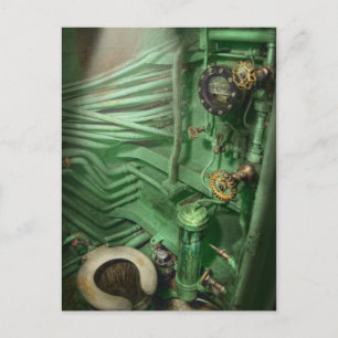 Cartão Postal Steampunk - Naval - Canalização - A cabeça