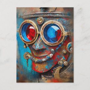 Cartão Postal Steampunk O Retrato Do Homem De Tin