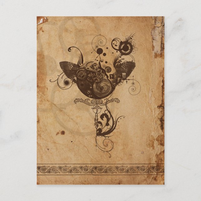 Cartão Postal Steampunk Postcard (Frente)