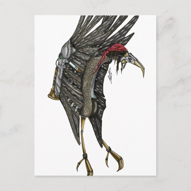 Cartão Postal Steampunk Stork (Frente)