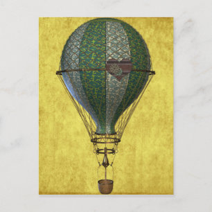Cartão Postal Steampunk Victorian Balloon