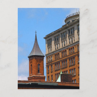 Cartão Postal Steeple com gaivota