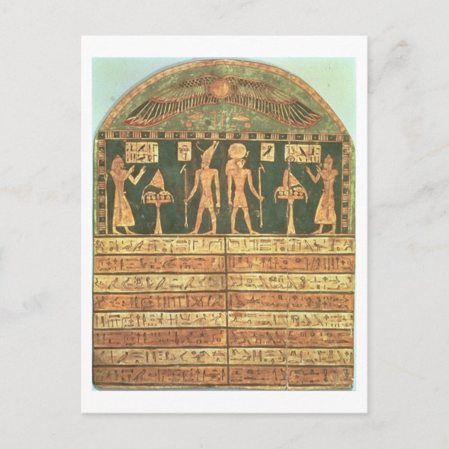 Cartão Postal Stele of Horsiese, tardio (madeira pintada) (Frente)