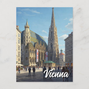 Cartão Postal Stephansplatz Viena Áustria Viagem