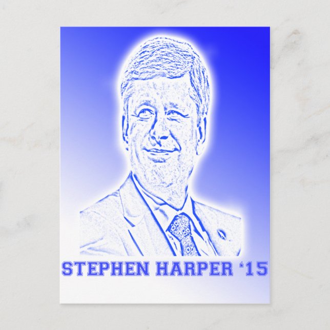 Cartão Postal Stephen Harper de 15 (Frente)