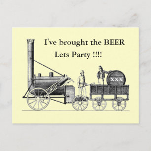 Cartão Postal stephensons_rocket, eu trouxe a CERVEJA