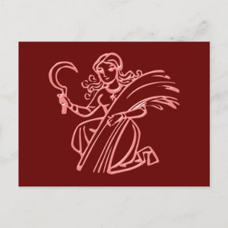Cartão Postal Sternzeichen Jungfrau zodiac sinal Virgo