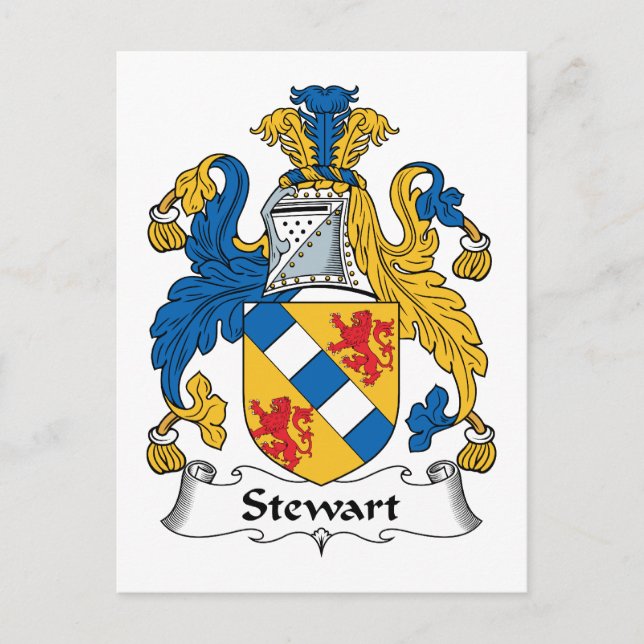 Cartão Postal Stewart Family Crest (Frente)