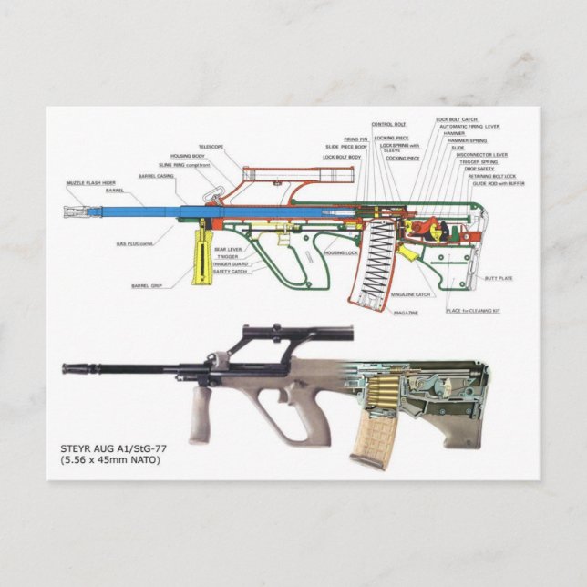 Cartão Postal Steyr Aug (Frente)