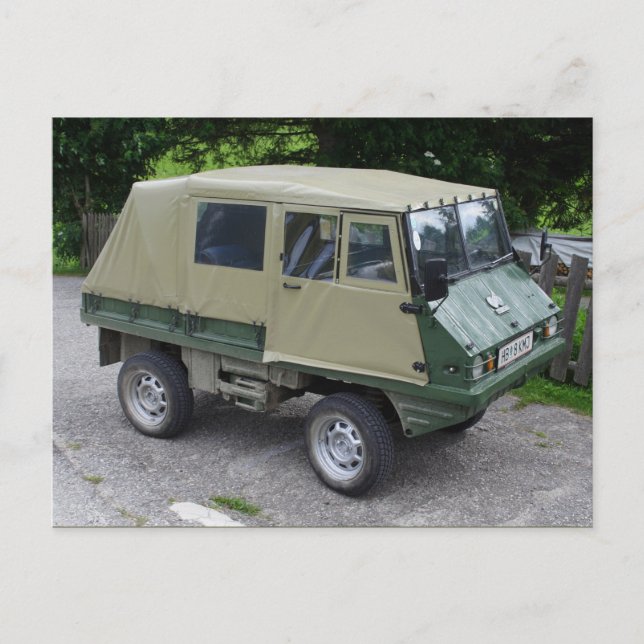 Cartão Postal Steyr Puch Haflinger (Frente)