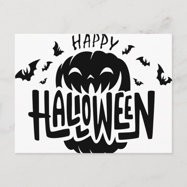 Cartão Postal Stickers felizes Halloween (Frente)