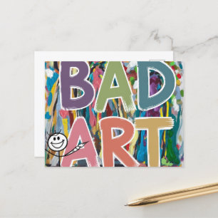 Cartão Postal Stickfigure Bad Art