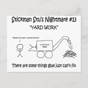 Cartão Postal Stickman Stu Nightmare #13
