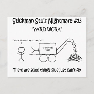 Cartão Postal Stickman Stu Nightmare #13
