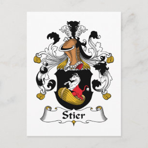 Cartão Postal Stier Family Crest